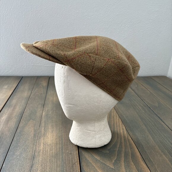 Vintage Fitted West London Wool Gatsby Flat Cap Cabbie Newsboy Size 7 (E9) - Picture 2 of 6